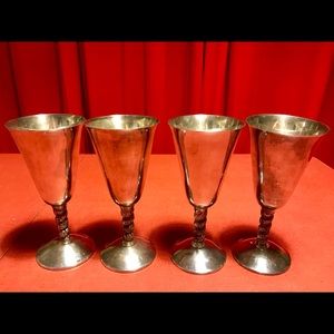 Vintage Plator Silverplate Goblets Spain